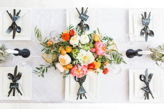 Modern tablescape