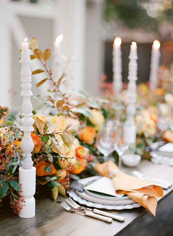 Fall wedding decor
