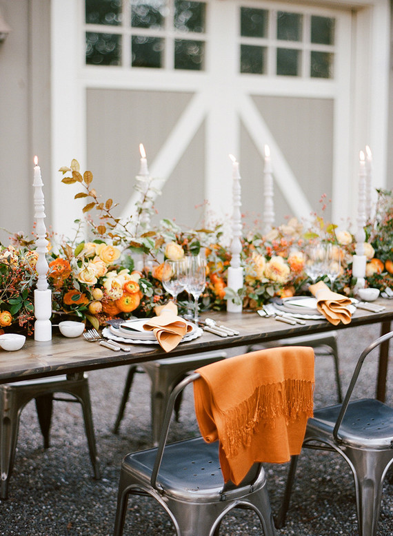 Fall wedding tablescape
