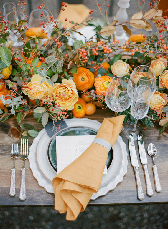 Fall wedding tablescape
