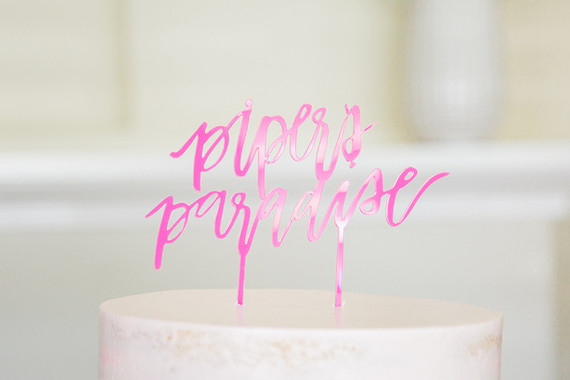 lucite cake topper