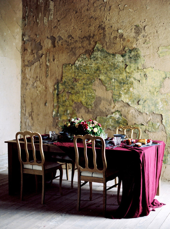 Moody burgundy wedding inspiration