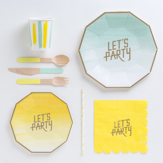 Modern paper party decor