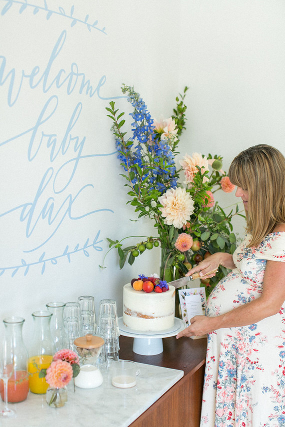 summer backyard baby shower