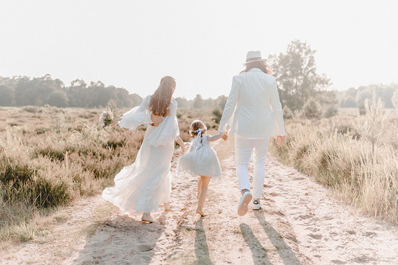 all white bohemian maternity photos