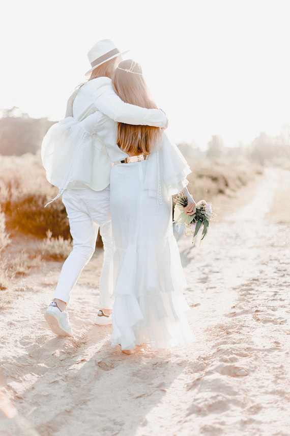all white bohemian maternity photos