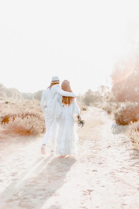 all white bohemian maternity photos
