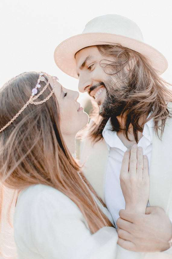 all white bohemian maternity photos