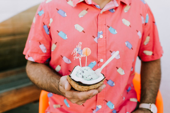 Ice cream engagement shoot