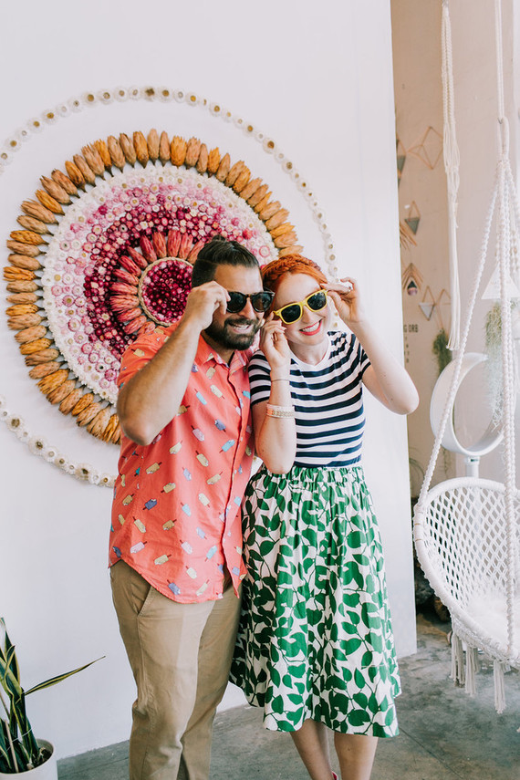 Ice cream engagement shoot