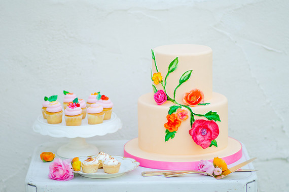 Colorful wedding cake