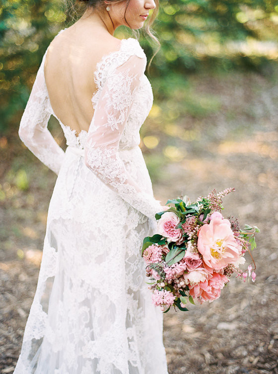 Pink summer peony bouquet