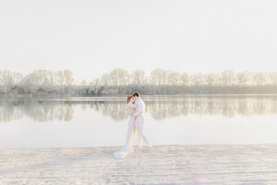 Seaside wedding portraits