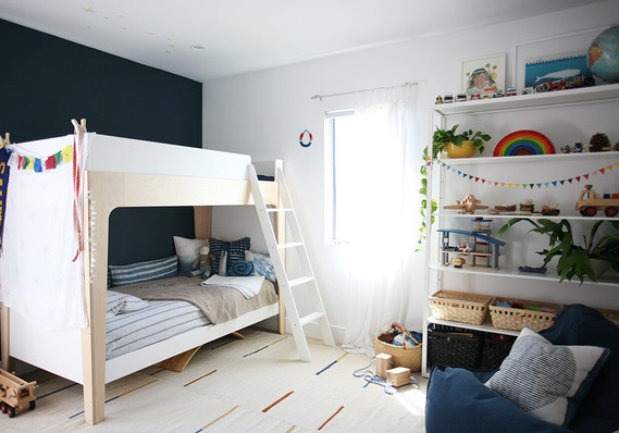 Modern bunk beds and boys room