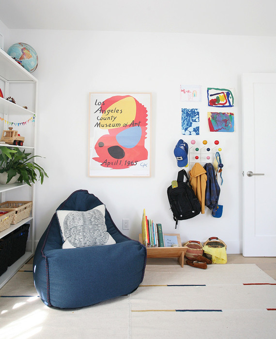 Modern natural shared boys room