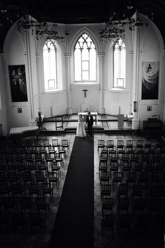 Black and white wedding portraits