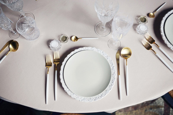 Modern vintage place setting