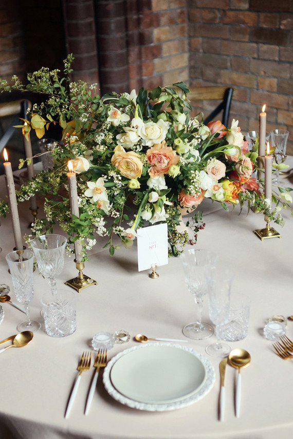 Modern vintage place setting