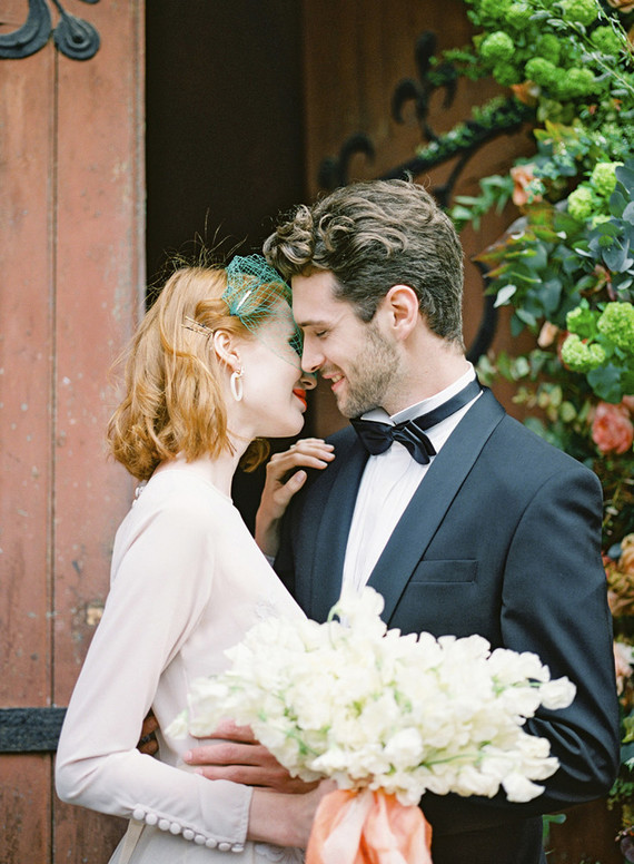 Romantic modern church wedding inspiration