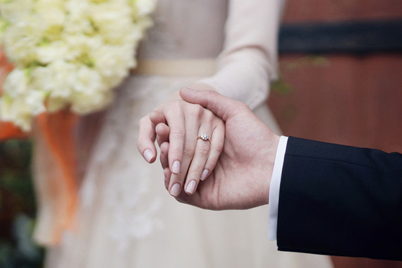 Romantic modern church wedding inspiration Inspiration