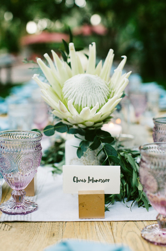 Rose quartz + serenity color wedding