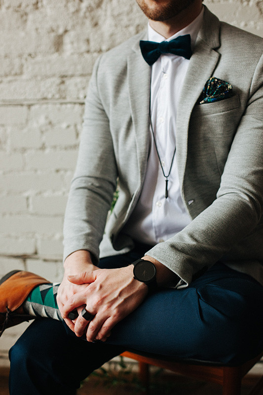 Modern groom fashion