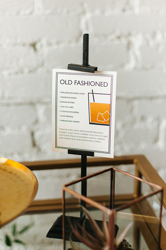 Old fashion wedding cocktails