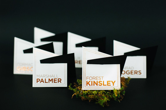 Modern geometric escort cards