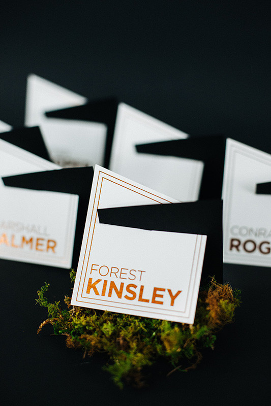 Modern geometric escort cards