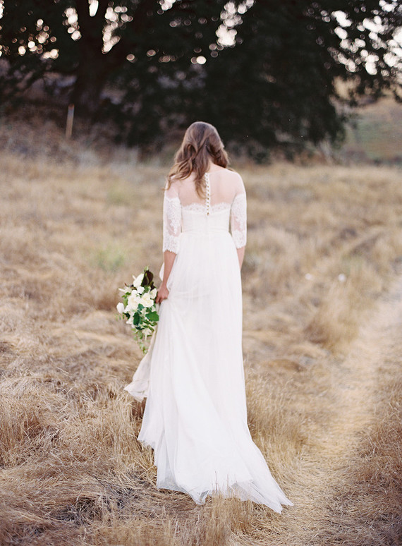 Rustic romantic wedding dress from David's Bridal