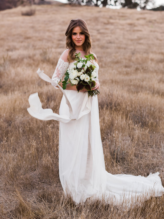 Rustic romantic wedding dress from David's Bridal