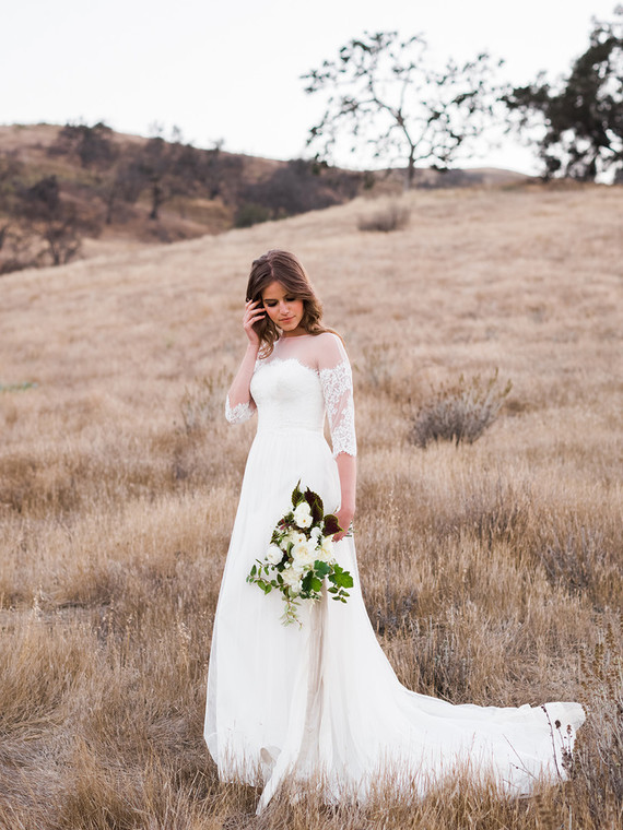 Rustic romantic wedding dress from David's Bridal