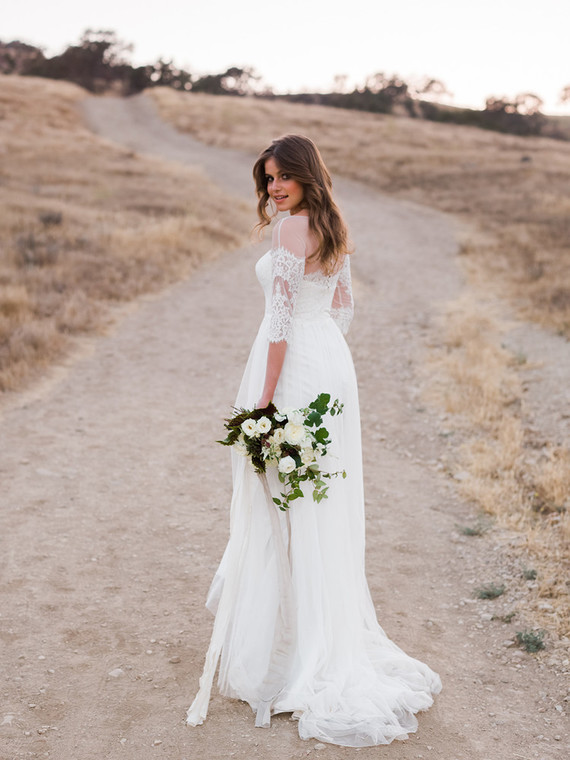 Rustic romantic wedding dress from David's Bridal