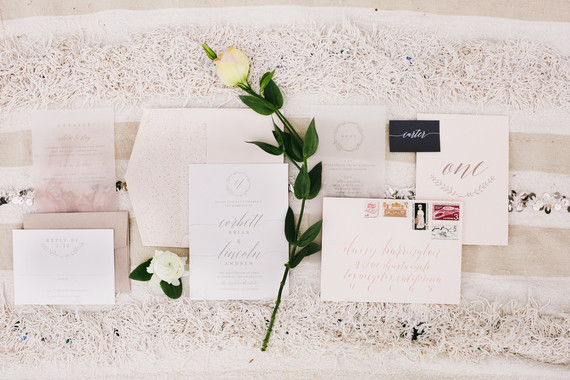 Simple elegant wedding invitations