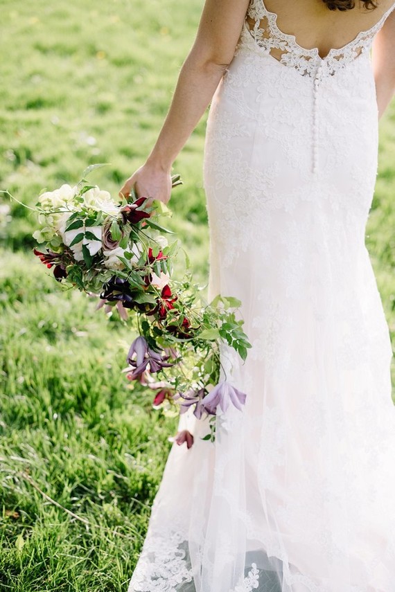 Low back wedding dress