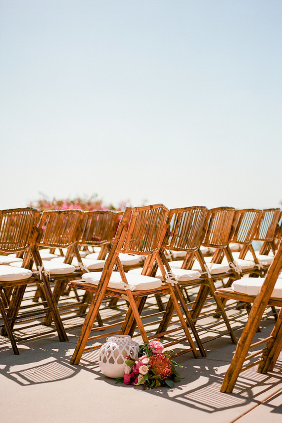 Beachside wedding ceremony