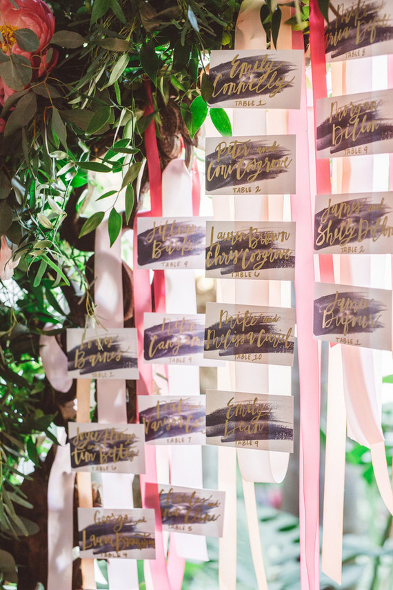 Ribbon escort cards