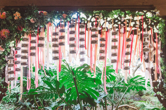 Ribbon escort cards