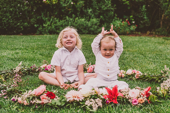 Floral pregnancy announcement