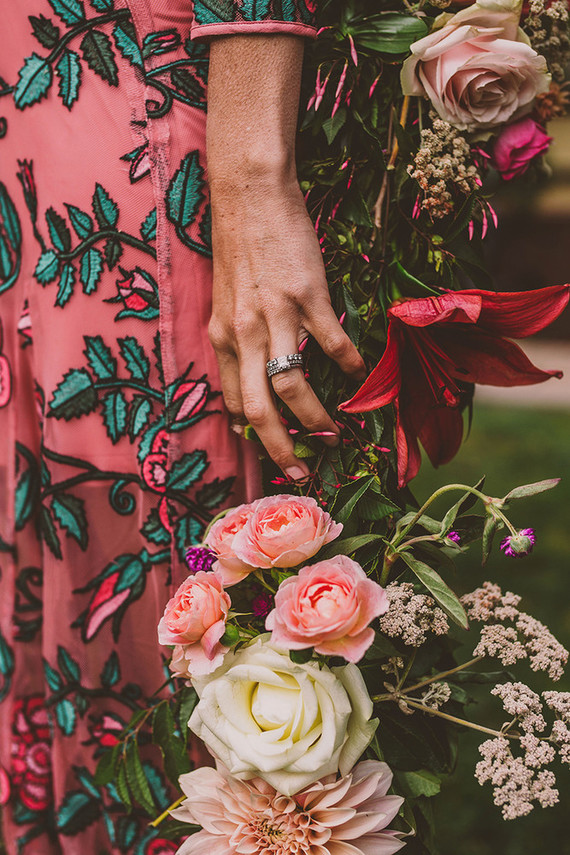 Floral pregnancy announcement