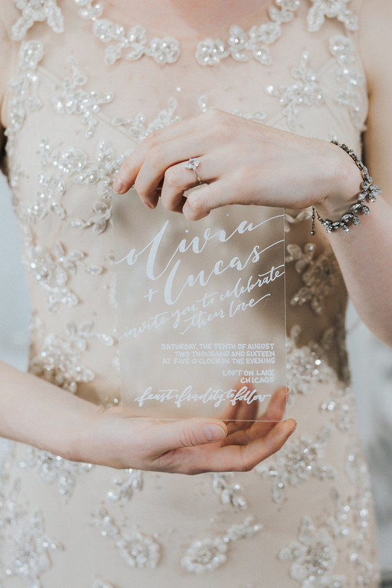 Modern wedding invitation