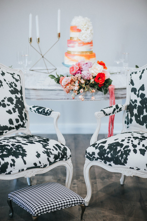 Neon wedding cake