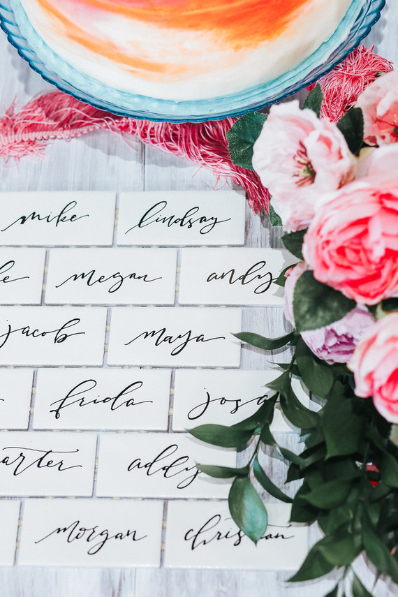 Modern escort cards