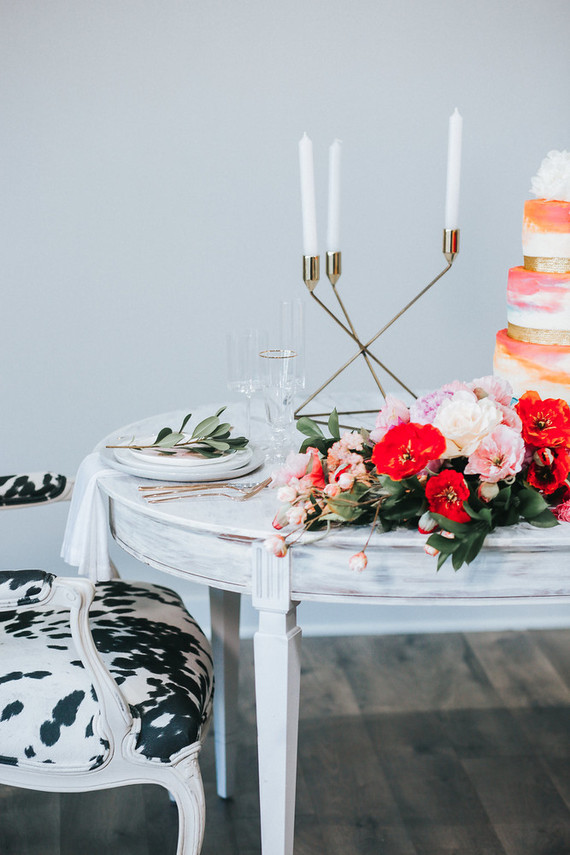 Bright wedding flowers