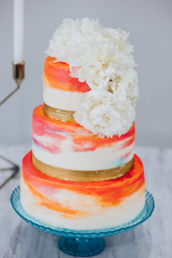 Neon wedding cake