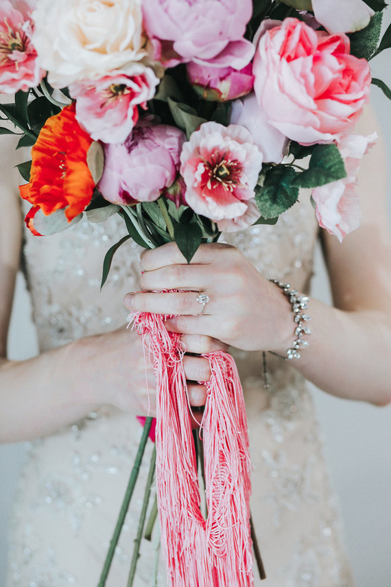 Bright bridal bouquet