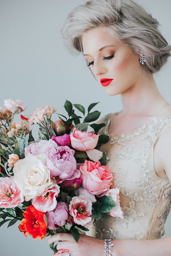 Bright bridal bouquet