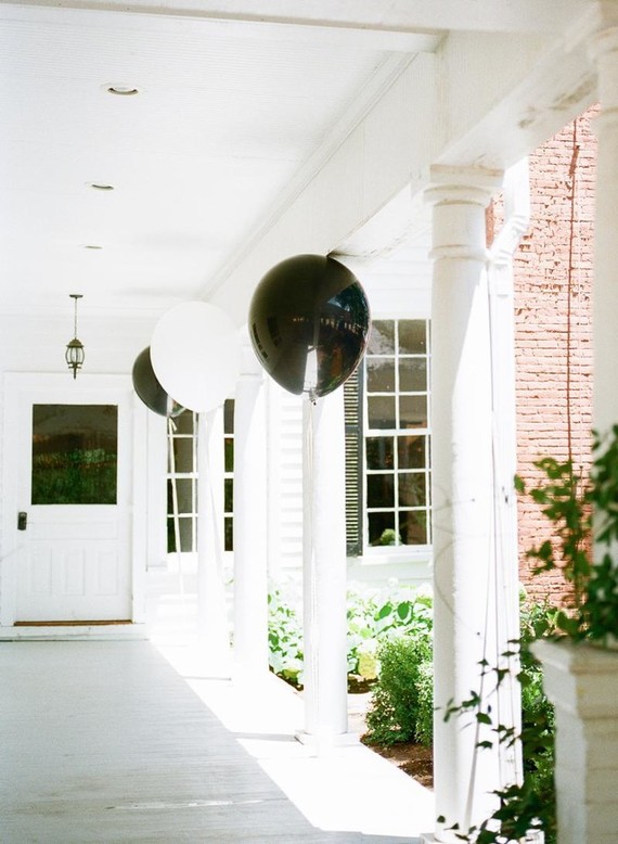 Black and white Southern baby shower