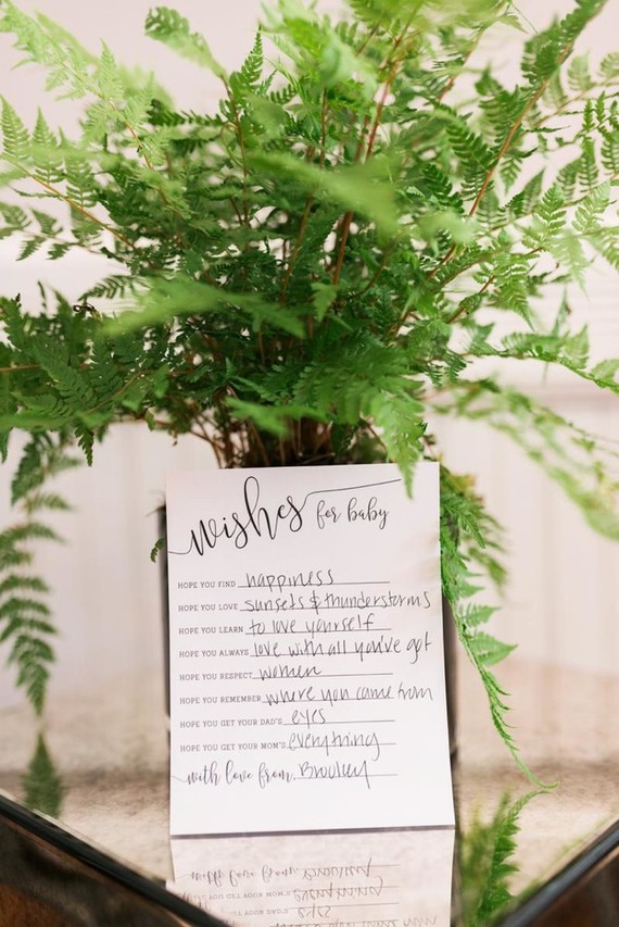 Black and white Southern baby shower