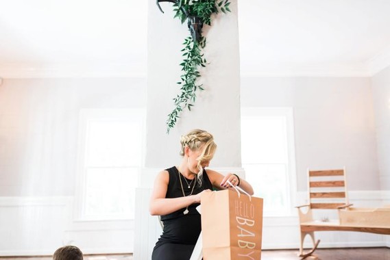 Black and white Southern baby shower